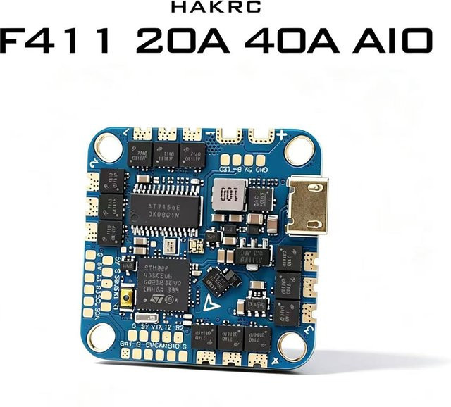 HAKRC F4126 F411 AIO Flugcontroller, ICM42688 BLHELI_S 20A/40A ESC, 2-6S - Bild 1
