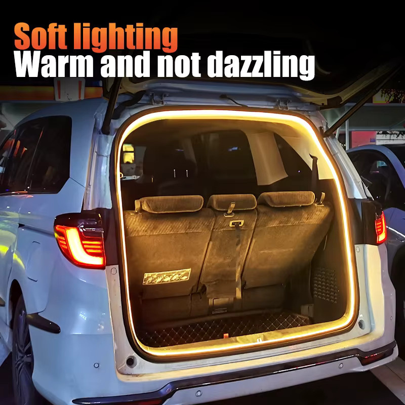 Flexibler LED-Umgebungslichtstreifen aus Silikon für Tesla Model Y, 3 und S, 4 m Länge, DC12 V, zur Dekoration von Innenraum, Kofferraum und Frunk - Bild 3
