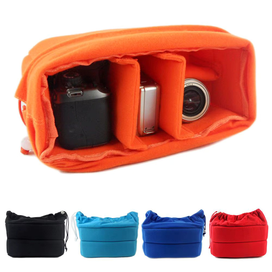 Tragbare Kamera-Einsatztasche mit Trennwänden und Polsterung in Blau, stoßfeste Objektivhülle für dein Fotografie-Zubehör - Bild 3