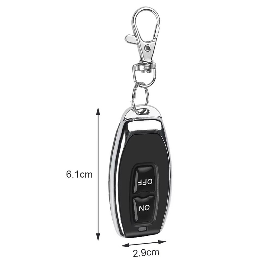 10er Set QIACHIP 433MHz Fernbedienung 2-Kanal Sender mit EV1527 Chip im Momentan-Modus, Schwarz - Bild 2