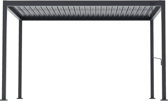 Pergola aus Stahl in Anthrazit B/H/L: 296 x 247 x 389 cm - Bild 1