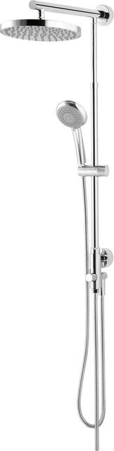 Schulte ExpressPlus Duschsystem Rain mit Handbrause und Umsteller, Verchromt, Rund - Bild 1