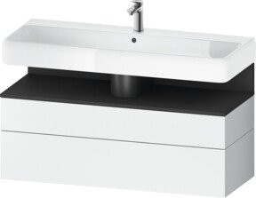 Duravit Waschtischunterschrank Qatego in Grau und Weiß, B/T/H: 119 x 47 x 59 cm - Bild 1