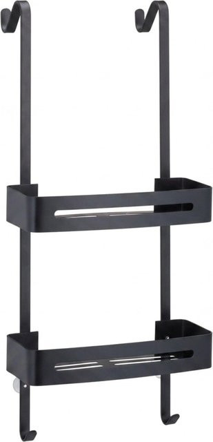 Relaxdays Duschablage aus Aluminium in Schwarz zum Hängen, B/T/H: 72,5 x 33 x 23 cm - Bild 1