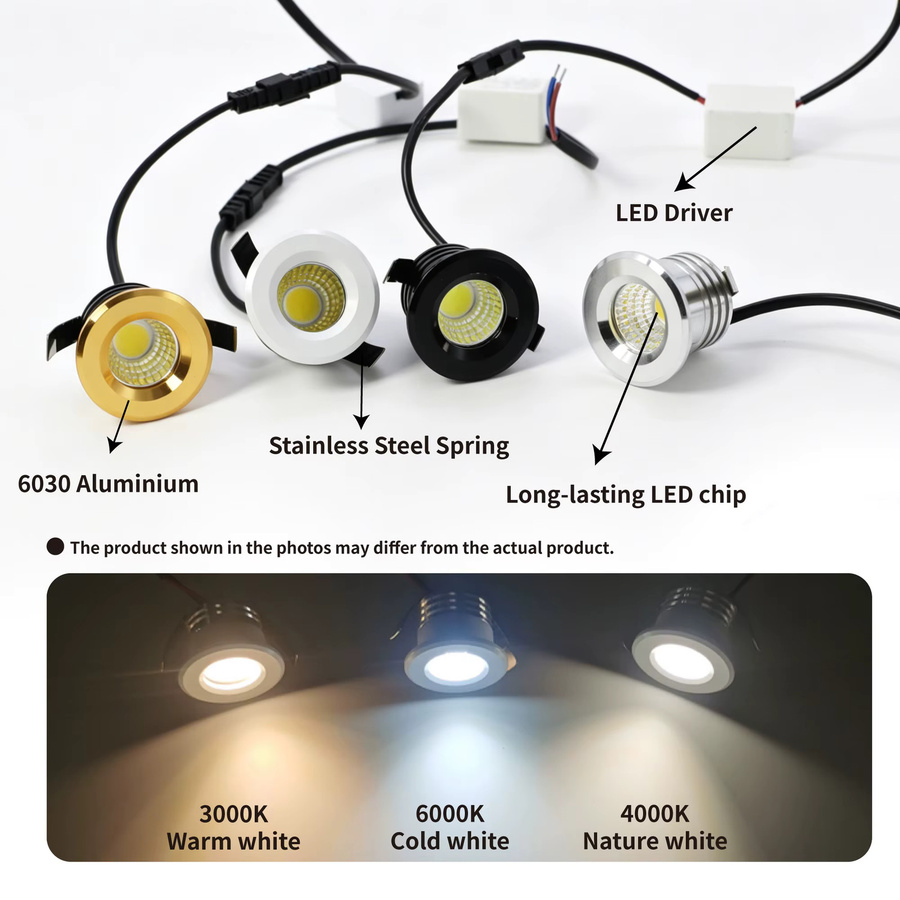 KPS Lucerna LED Mini Spot Deckeneinbauleuchte für Zuhause und Flurschränke - Bild 2