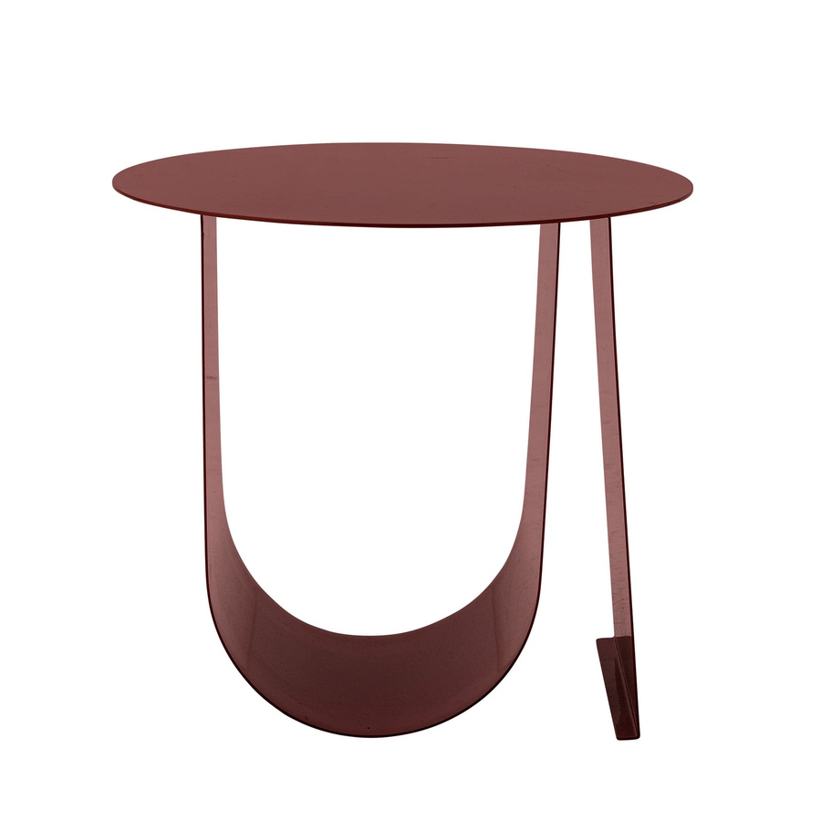 Bloomingville Beistelltisch Cher aus Metall in Rot, Durchmesser: 43 cm, Höhe: 38 cm - Bild 1