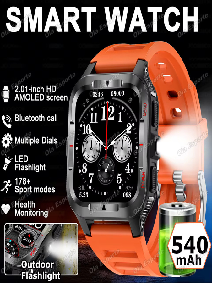 Ola Esporte Smartwatch, Schwarz, Silikon, Unisex - Bild 5