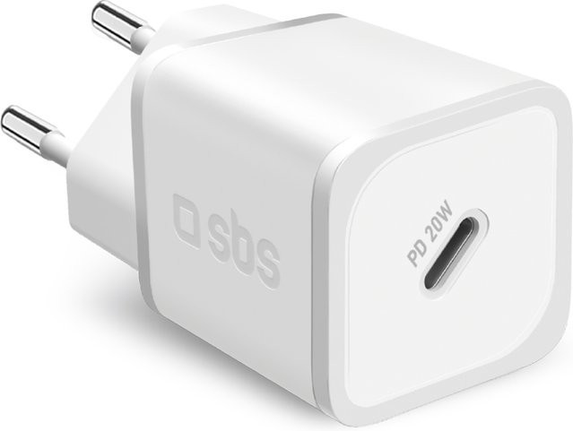 SBS 20 W GaN Power Delivery Ultra Schnellladegerät mit USB-C in Weiß - Bild 1