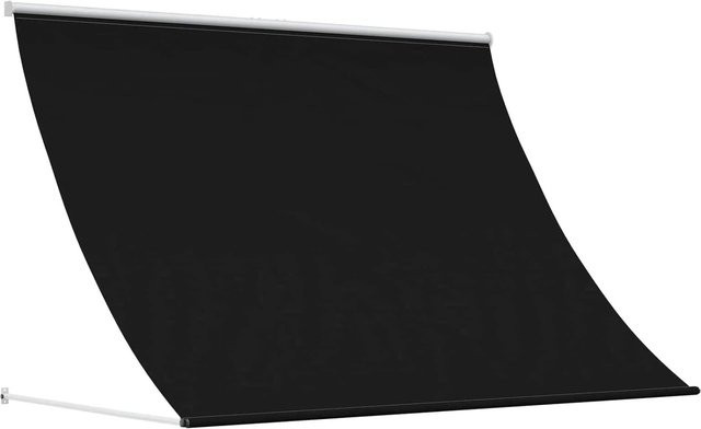 vidaXL Markise Schwarz aus Polyester und Stahl, Wandmontage, B: 200 cm, T: 150 cm - Bild 1