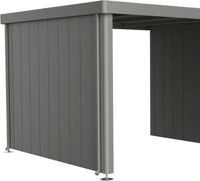 Biohort Seitenwand Neo für Gerätehaus 3A/3B/3C/3D aus Stahlblech in Quarzgrau-Metallic, B: 2590 mm, H: 43 mm - Bild 1