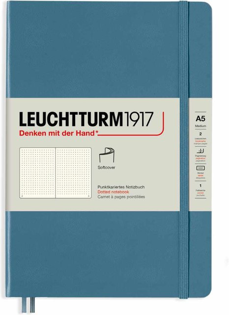 LEUCHTTURM1917 Notizbuch Medium Softcover A5 gepunktet in Stone Blue - Bild 1
