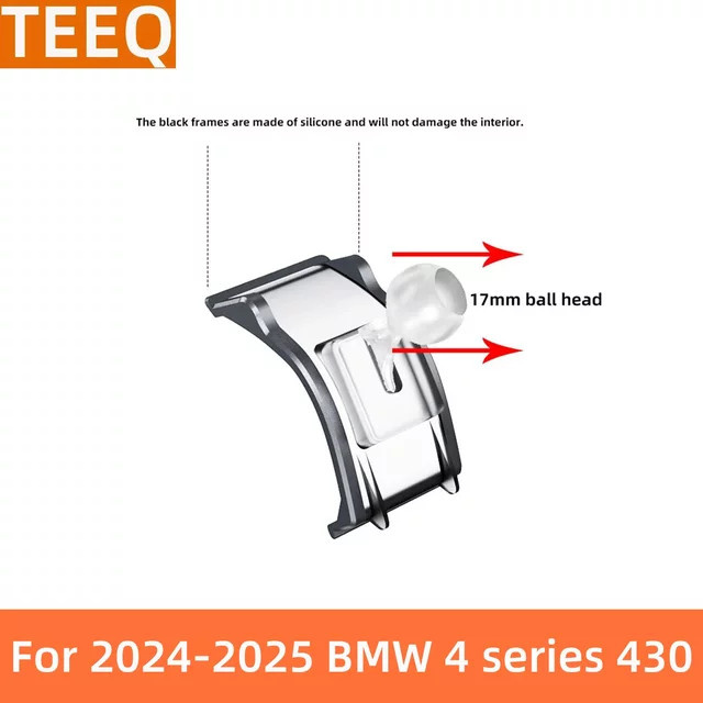 TEEQ Magnetischer Autotelefonhalter mit Ladefunktion für BMW 2er Gran Coupe 228i/M235 in Schwarz - Bild 1