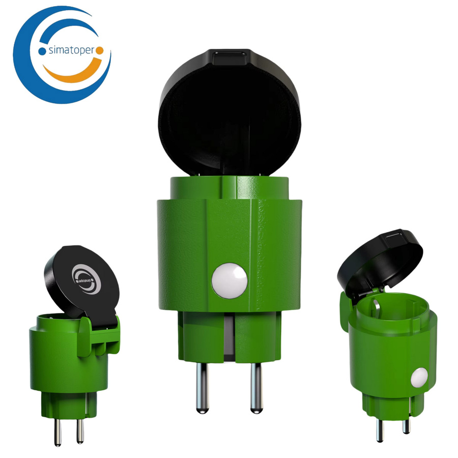 Simatoper 4er-Set Outdoor WLAN-Doppelsteckdose in Grün, IP44, Smart Life App, Energieüberwachung, Timer, 16A 3840W Schuko-Steckdose, Alexa-kompatibel - Bild 3