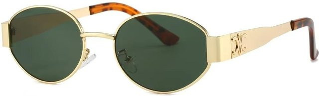 Sonnenbrille Oval, Metall, Gold, Unisex - Bild 1
