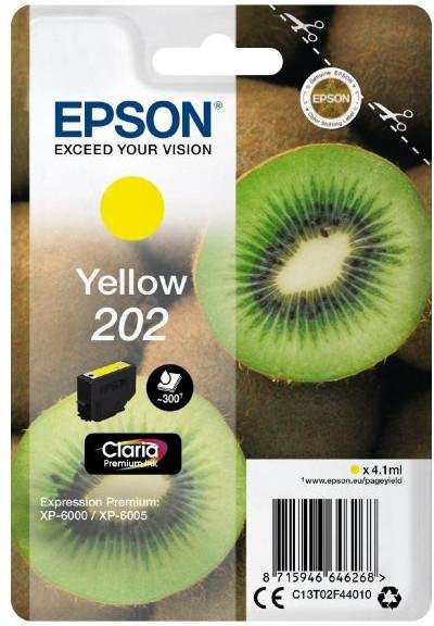 Epson Original T02F4 Druckerpatrone Gelb C13T02F44010 für Expression Premium XP-6000, XP-6005, XP-6100 und XP-6105 - Bild 1