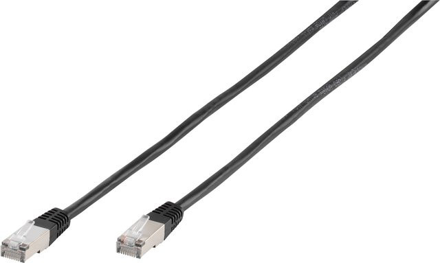 Vivanco CAT 5e Ethernet LAN Netzwerkkabel mit RJ45 Stecker, Schwarz, Länge: 2 m - Bild 1