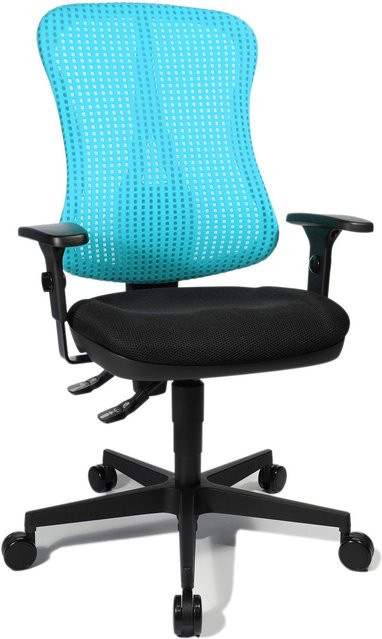 Topstar Drehstuhl Head POINT P in Blau und Schwarz mit Kopfstütze und Armlehnen - Bild 1