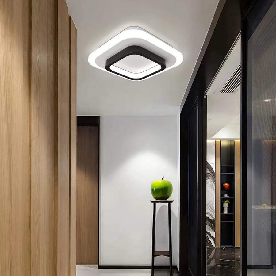 IRALAN Nordic LED Deckenleuchte im skandinavischen Design für Flur und Treppenhaus, 3-farbig abstimmbar, Weiß oder Schwarz - Bild 2