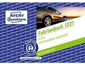 Avery Zweckform Fahrtenbuch 1221 für PKW, A6 quer, weiß, 32 Blatt - Bild 1