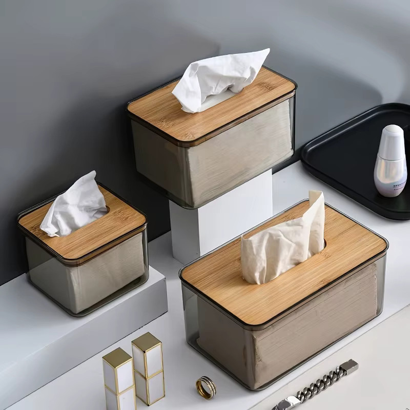 Transparente Taschentuchbox aus Kunststoff für Büro, Restaurant und Café - Bild 3