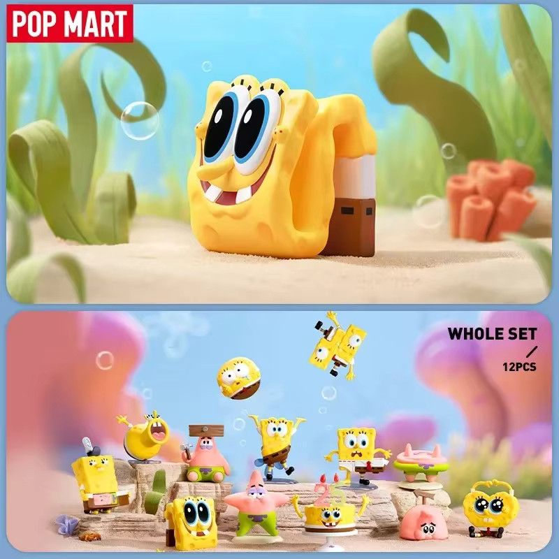 POP MART SpongeBob Schwammkopf Tägliche Quirks Serie Blind Box Kawaii Anime Action Figur in Gelb - Bild 1