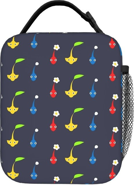 Isolierte Lunchtasche mit Pikmin-Muster von Fancy Style Studio, Mehrfarbig, Wiederverwendbare Kühltasche für College und Reise - Bild 1