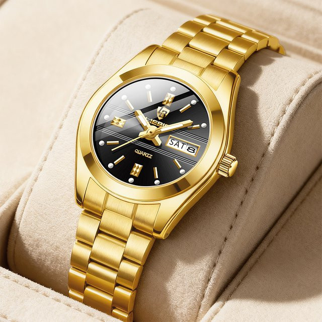 LIEBIG Armbanduhr, Quarz, Edelstahl, Gold, Damen - Bild 1