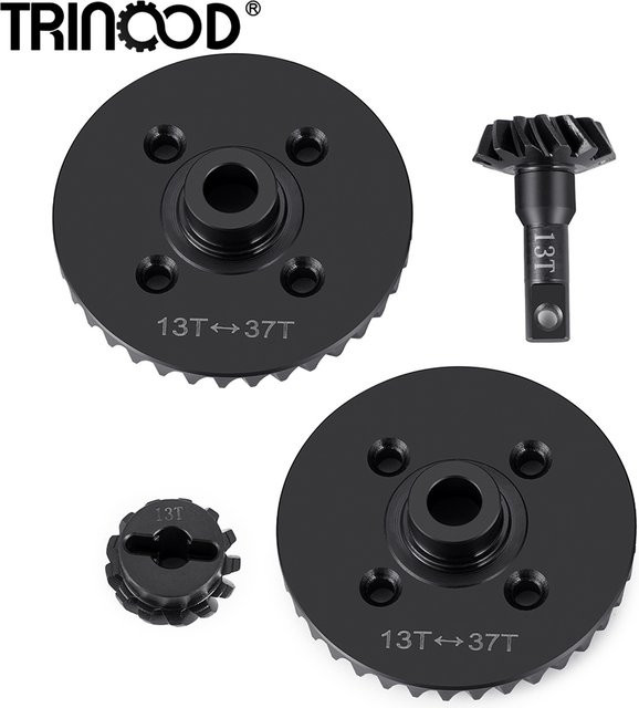 TRINOOD Stahl Vorne Hinten Differential Getriebe & Ritzel, Metall, Schwarz - Bild 1