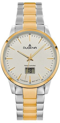 Dugena Herrenuhr, Quarz, Edelstahl, 40,5 mm, Weiß, Saphirglas - Bild 1