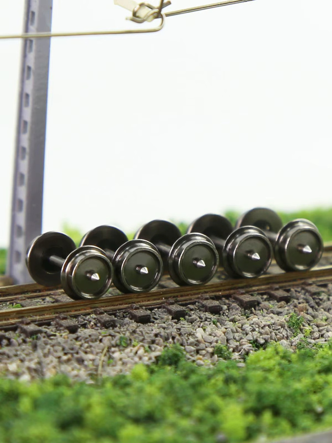 Evemodel Wheelset N Scale 1:160 Metal DC Wheels 12-teiliges Set - Bild 2