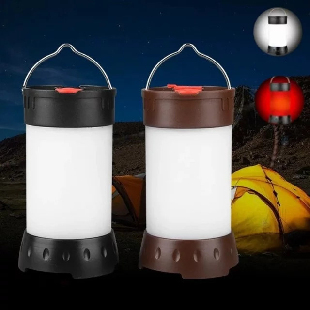 JIASHUAIXIN Magnetische Campinglaterne in Weiß und Rot, wiederaufladbare USB Notfall-Taschenlampe mit 18650-Batterie und omnidirektionaler Beleuchtung - Bild 1