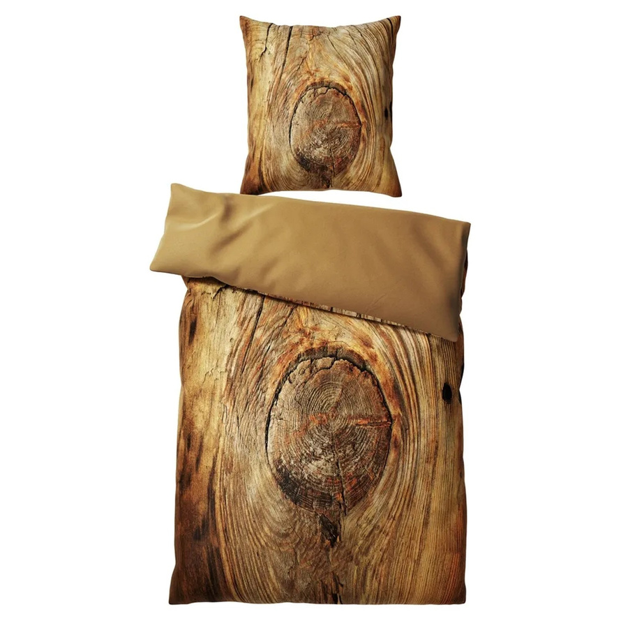 Sanilo Bettwäsche 2-teilig Rustikal Beige aus Baumwolle, B/H: 135 x 200 cm und 80 x 80 cm - Bild 2
