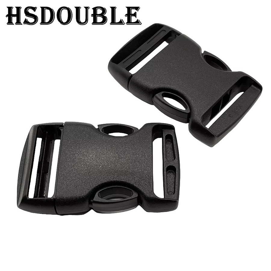 HSDOUBLE Kunststoffschnalle Schwarz, 2er Packung, Gewölbt und innen abnehmbar für Rucksackgurte und Outdoor-Sport, erhältlich in 20mm, 25mm, 32mm, 38mm und 50mm - Bild 2