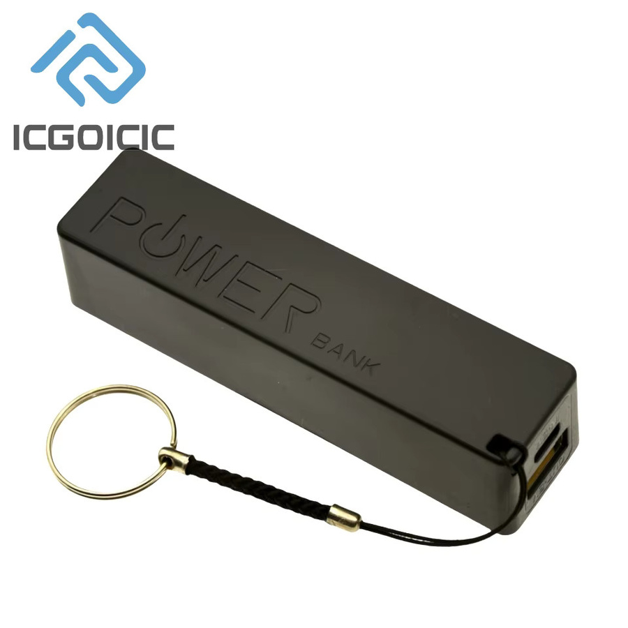 USB Power Bank Case Kit DIY Box Shell mit 18650 Batterieladegerät Modul und Kabel für Arduino-Projekte in Schwarz - Bild 2