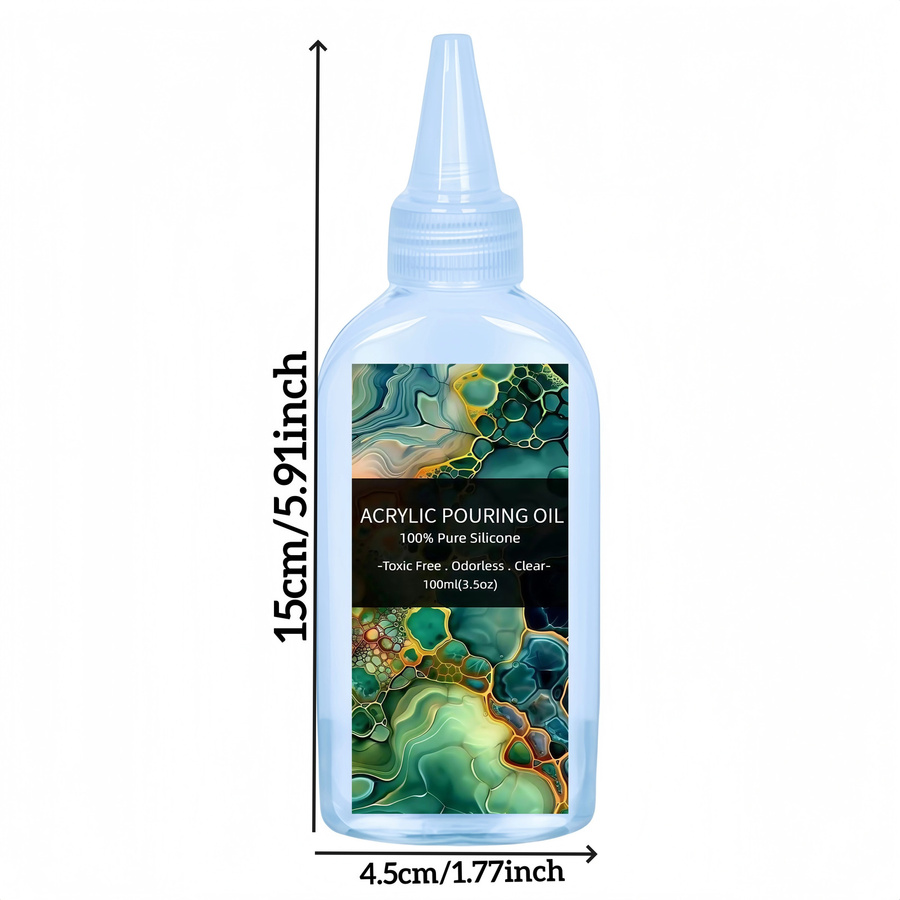 Silikon-Ausgießöl transparentes 100 % Silikonöl-Ausgießmedium für Acrylfarben und Zellkreationen - Bild 2