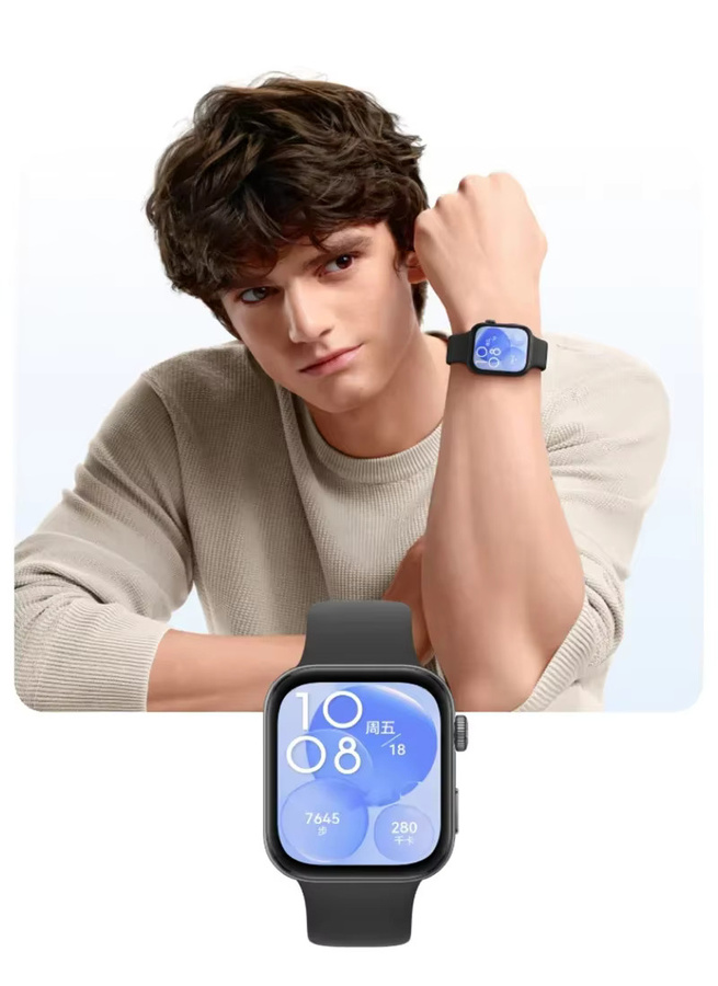 Uhrenarmband Silikon, Schwarz, für Huawei Watch FIT 3 - Bild 2