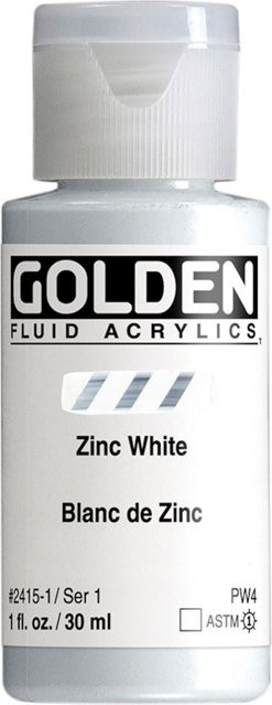 Golden Fluid Acrylfarbe Zinkweiß von Golden Acrylics - Bild 1