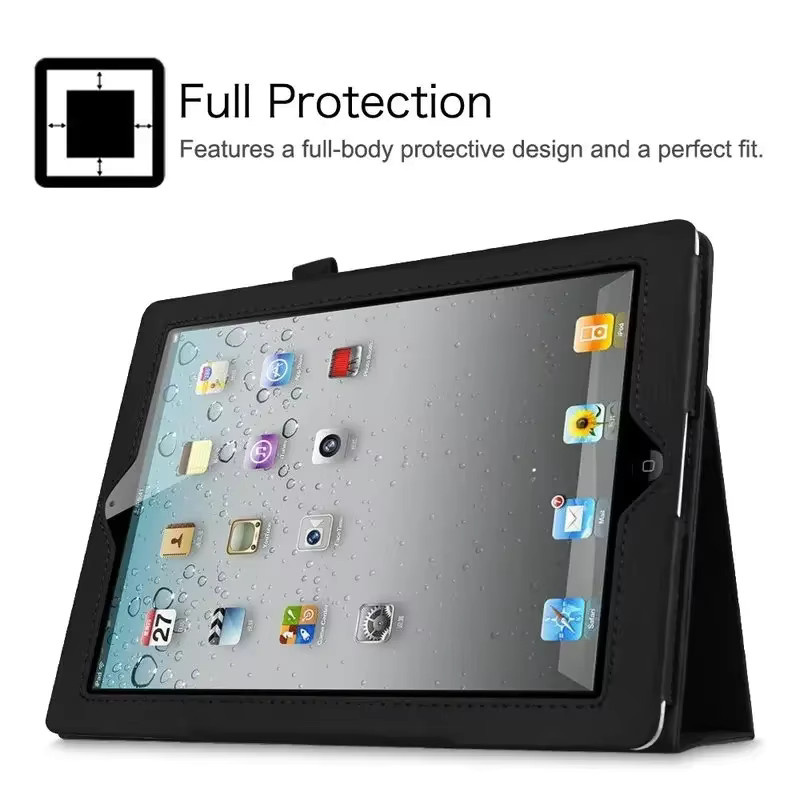 iPad Schutzhülle aus PU Leder in Lila für verschiedene iPad Modelle wie iPad 9,7 6th, 10,2 8th, 9th, 11th, Air 11 2 3 4th 5th, 10,9 Pro 11 und iPad 2 3 4 - Bild 4