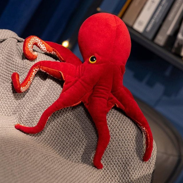 Rote Oktopus Puppe Plüschtier, Meerestier, 75cm - Bild 1