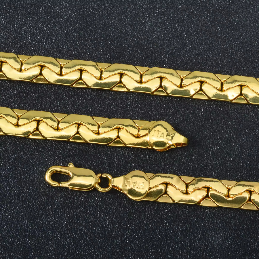 Sny Halskette, 750 Gold, Schlangenkette, Unisex - Bild 6
