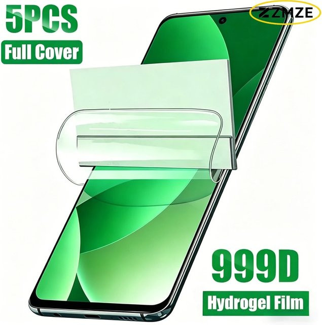 5er Pack Hydrogel-Displayschutzfolie für Samsung Galaxy A72 A52S A40 A35 A20e M54 M55 M32, transparent, wasser- und ölbeständig - Bild 1