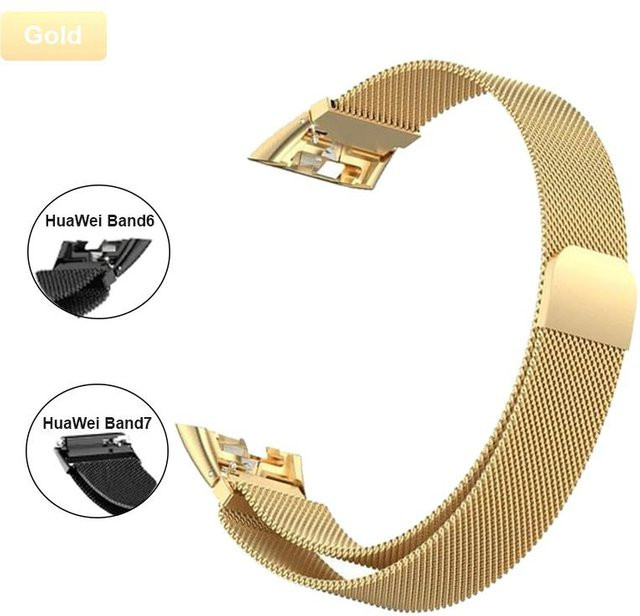 Uhrenarmband Huawei Band 6, 7, Honor 6, TPU, Gelb, Unisex - Bild 1