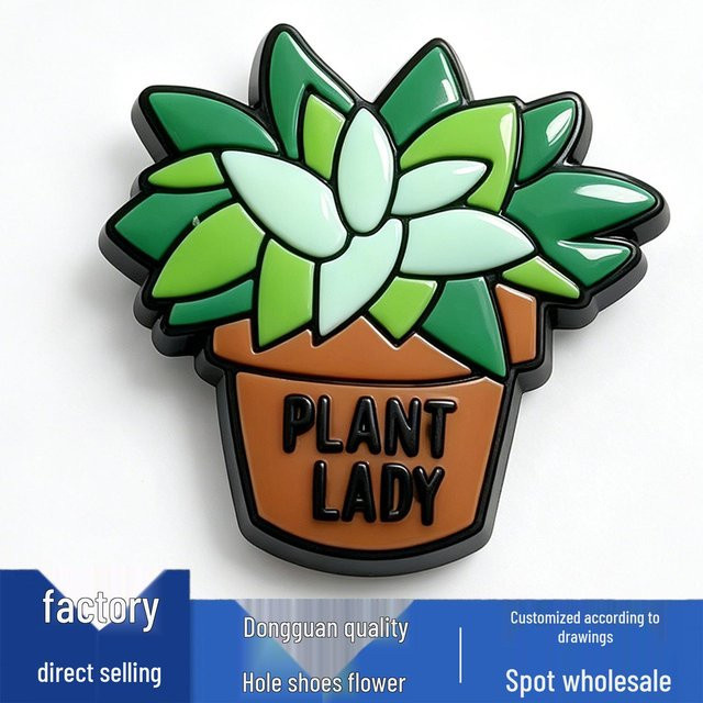 Global Finds Schuhanhänger, Florale Pflanzen-Serie, Black, Unisex - Bild 1