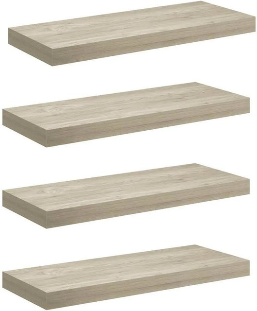 vidaXL Schwebende Wandregale 4er Set in Eiche, B/T/H: 60 x 23,5 x 3,8 cm - Bild 1