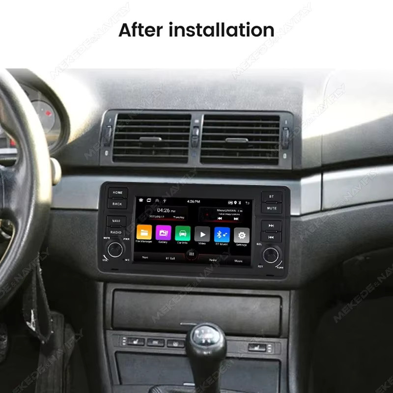 STRONGNAVI Android 13 Auto Multimedia Player mit 7 Zoll Display, Carplay, WiFi und GPS, Schwarz, passend für BMW E46 M3 und Rover 75 Coupe 318/320/325/330/335 (1999-2005) - Bild 2