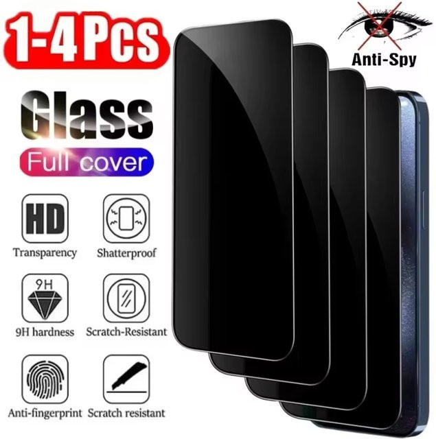 Privatsphäre Displayschutzfolie aus gehärtetem Glas für Samsung Galaxy S25 Ultra, S24 Ultra, S25 Plus, S24 Plus und S24 Plus 5G Anti Spy Schutzfilm (1-4 Stück) - Bild 1