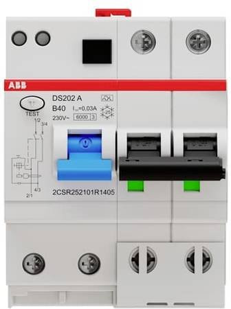 ABB RCBO FI-Schutzschalter und Leitungsschutzschalter 40A in Weiß - Bild 1