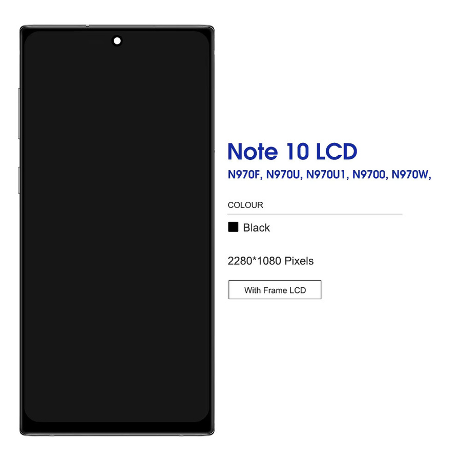 Samsung Note 10 N970 N970F LCD Display mit Touch Screen Digitizer und Rahmen in Schwarz (TFT Qualität) - Bild 3