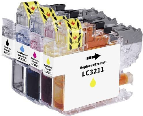 Renkforce Druckerpatronen Kombi-Pack für Brother LC-3211BK, LC-3211C, LC-3211M, LC-3211Y in Schwarz, Cyan, Magenta und Gelb - Bild 1