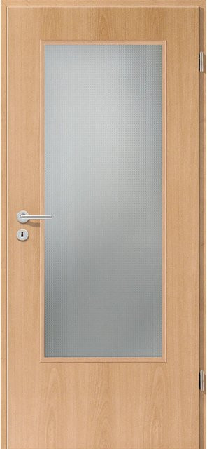 Zimmertür GetaDoor CPL Buche Blumig Braun ohne Glas Rechtsanschlag B: 86 cm, H: 198,5 cm - Bild 1